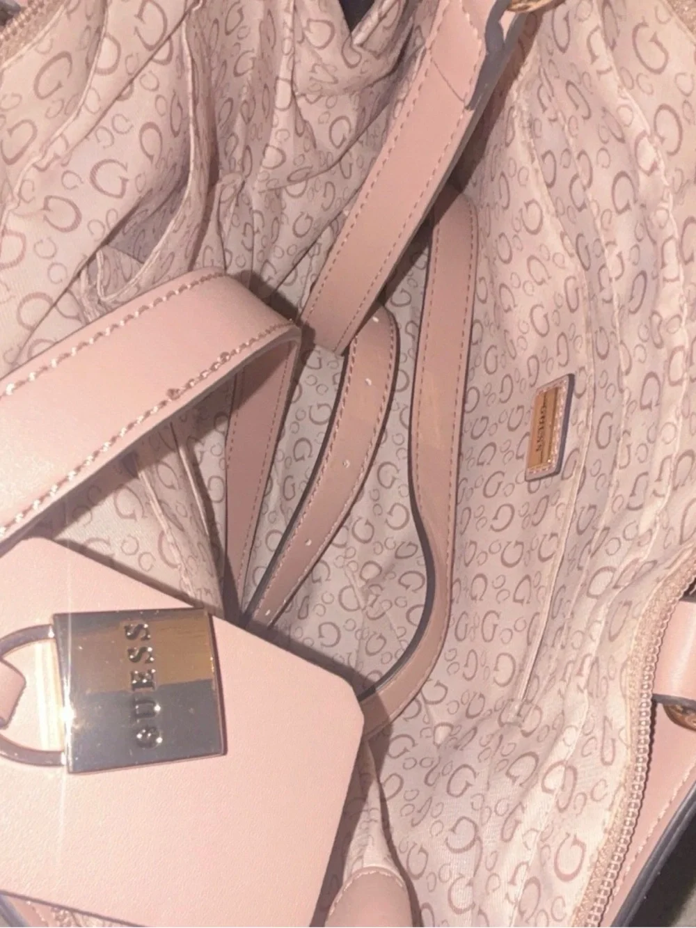 GUESS Blush Pink Embossed Leather purse